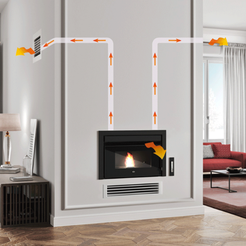 Poele mixte bois pellets 5